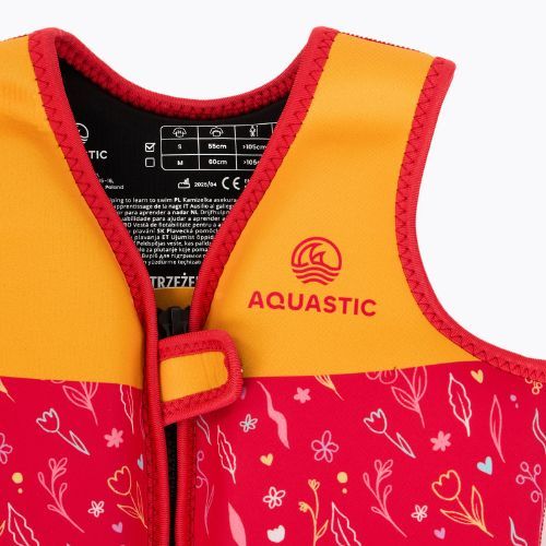 Dětská bezpečnostní vesta AQUASTIC Junior pink/yellow