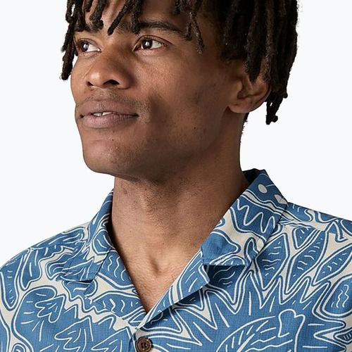 Pánská košile Patagonia Tidal Threads Camp bees and lowers/still blue