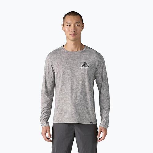 Pánské tričko longsleeve Patagonia Cap Cool Daily Graphic Lands chouinard crest/feather grey