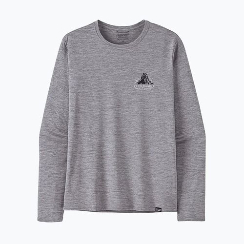 Pánské tričko longsleeve Patagonia Cap Cool Daily Graphic Lands chouinard crest/feather grey
