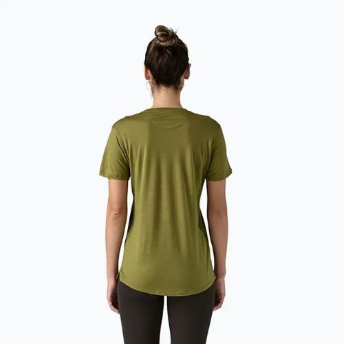Dámské tričko Patagonia Cap Cool Merino Blend Graphic Shirt fitz roy strata: rinsed green