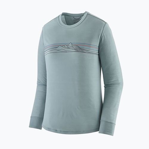 Dámské tričko longsleevePatagonia Cap Cool Merino Blend Graphic strata stripe: thermal blue