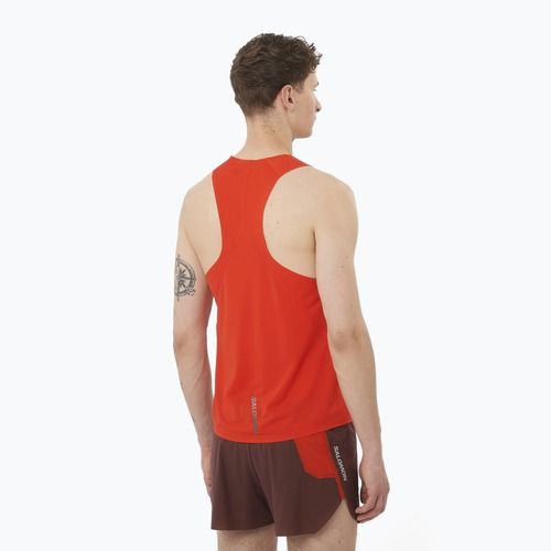 Pánské běžecké tílko Salomon S/Lab Speed Singlet flery red