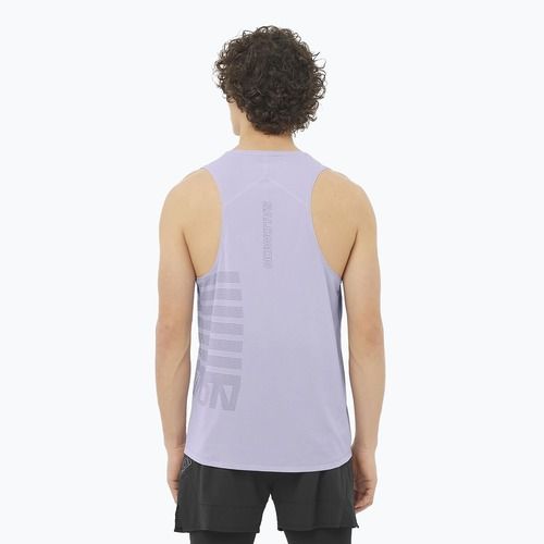Pánské běžecké tílko Salomon Sense Aero Singlet GFX cosmic sky