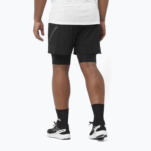 Pánské běžecké šortky Salomon Sense 2IN1 deep black