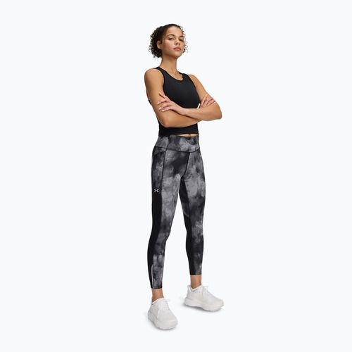 Legginsy do biegania damskie Under Armour Launch Printed Ankle black/reflective