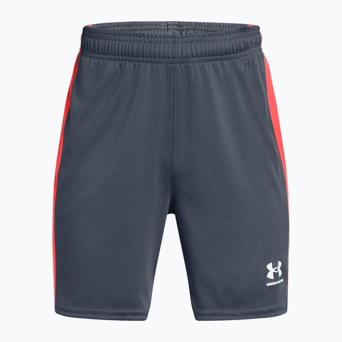 Dětské fotbalové šortky Under Armour Challenger Knit downpour gray / fire / white