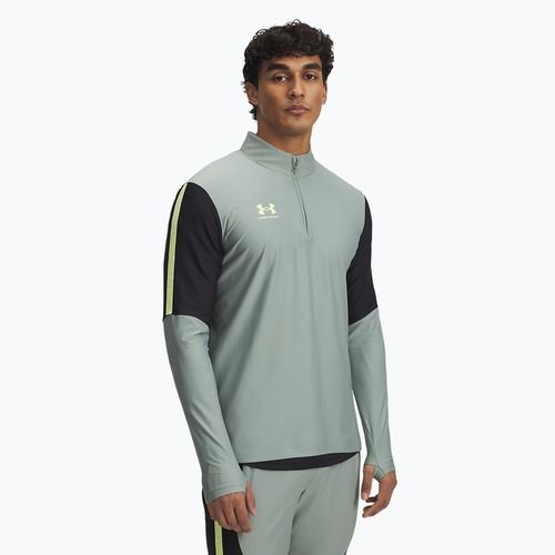 Pánská fotbalová mikina Under Armour Challenger Pro 1/4 Zip silica green / black / sonic yellow