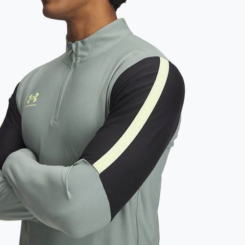 Pánská fotbalová mikina Under Armour Challenger Pro 1/4 Zip silica green / black / sonic yellow