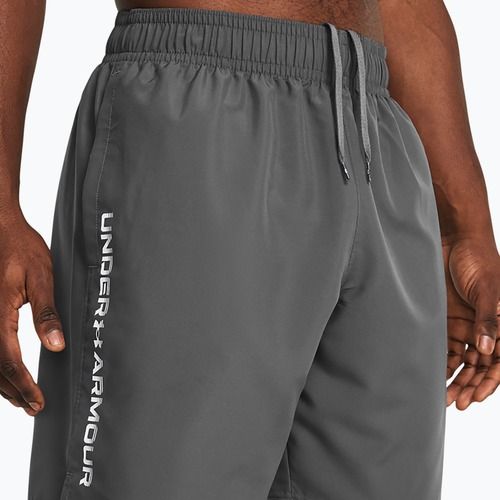 Pánské tréninkové šortky Under Armour Woven Wordmark castlerock/white