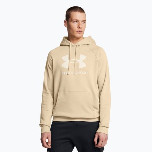 Pánská mikina Under Armour Rival Fleece Logo HD city khaki/summit white