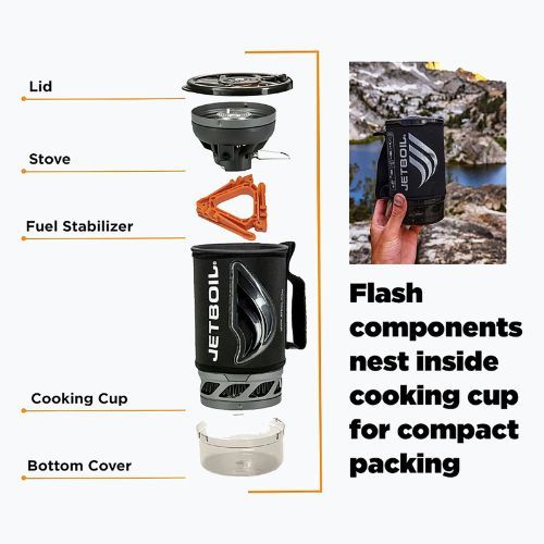 Turistický vařič Jetboil New Flash Personal Cooking System carbon