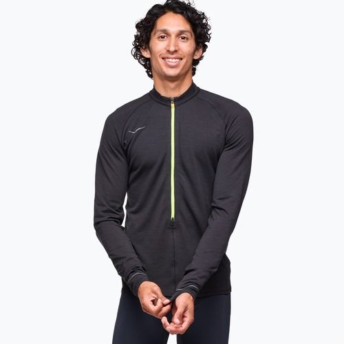 Pánské běžecké tričko Longsleeve HOKA BaseZip LS black