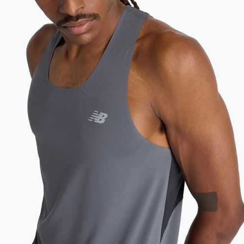 Pánské běžecké tílko New Balance Race Day Tank graphite