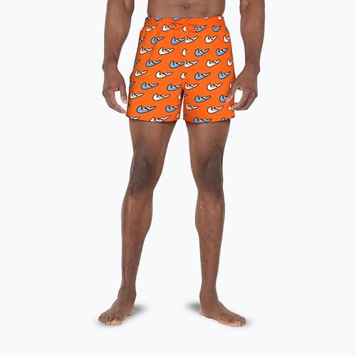 Pánské plavecké šortky Nike Multi Print 5" Volley orange blaze