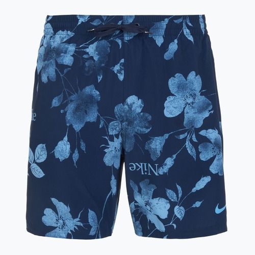 Pánské plavecké šortky Nike Fine Floral 7" Volley midnight navy