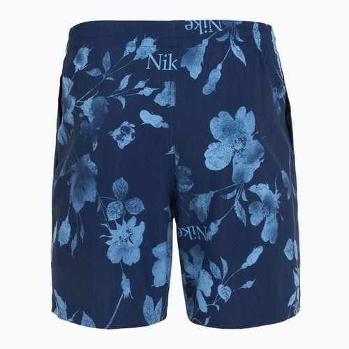 Pánské plavecké šortky Nike Fine Floral 7" Volley midnight navy