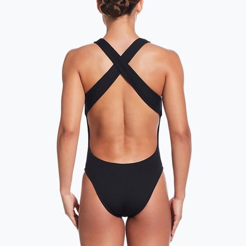 Dámské jednodílné plavky Nike Elevated Essential Crossback black