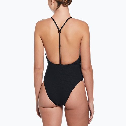 Dámské jednodílné plavky Nike Swoosh Link Y-Back black