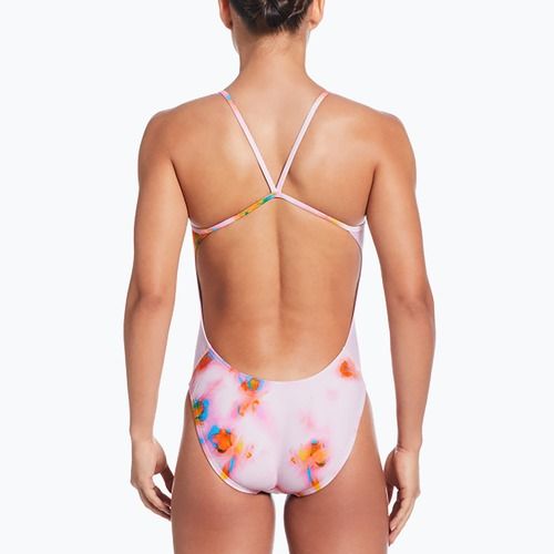 Dámské jednodílné plavky Nike Hydrastrong Cutout pink foam