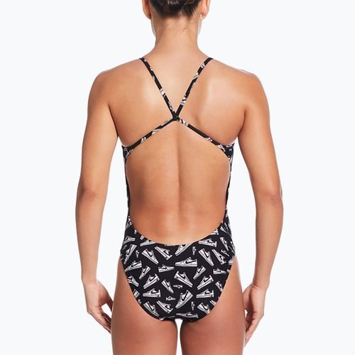 Dámské jednodílné plavky Nike Hydrastrong Cutout jet black