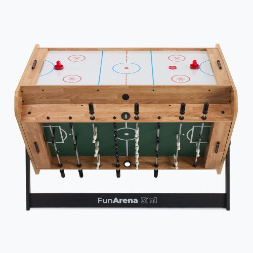 Hrací stůl 3in1 OneTeam FunArena fotbálek, push hockey, kulečník dřevěný black