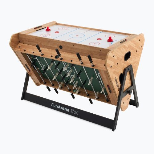 Hrací stůl 3in1 OneTeam FunArena fotbálek, push hockey, kulečník dřevěný black