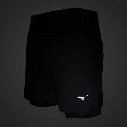 Pánské běžecké šortky Mizuno Trail ER 2IN1 black