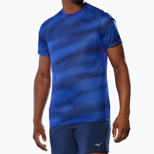 Pánské běžecké tričko Mizuno DryAeroFlow Graphic Tee reflex blue