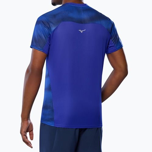 Pánské běžecké tričko Mizuno DryAeroFlow Graphic Tee reflex blue