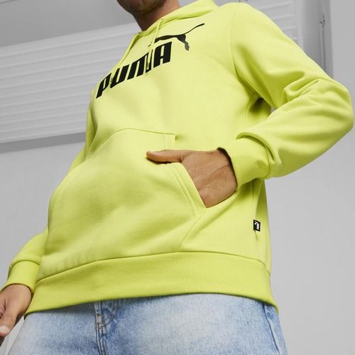 Pánská mikina PUMA Essentials Big Logo Hoodie FL lime sheen