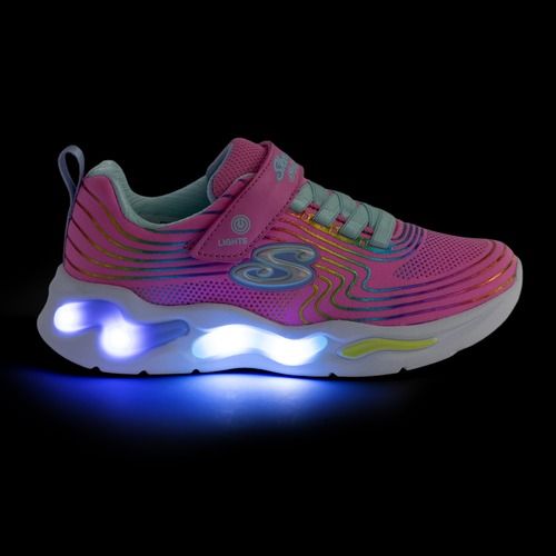 Dětské boty SKECHERS S-Lights Wavy Beams pink/multi