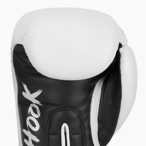 Kožené boxerské rukavice HOOK FIGHTING Ready to Fight white