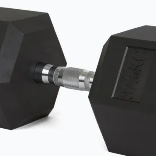 Pogumované činky TREXO Hex 37,5 kg 