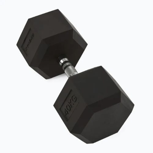 Pogumované činky TREXO Hex 40 kg 