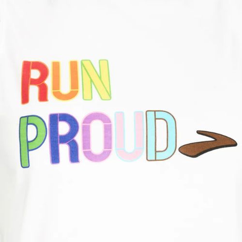Dámské běžecké tričko Brooks Distance Graphic Tank white/rainbow/brow
