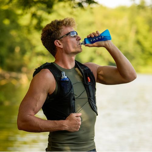 Softflask KADVA Flowbie 250 ml modrý
