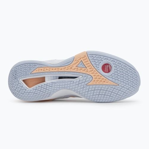 Dámské házenkářské boty Mizuno Wave Stealth Neo white/navy peony/peach parfait