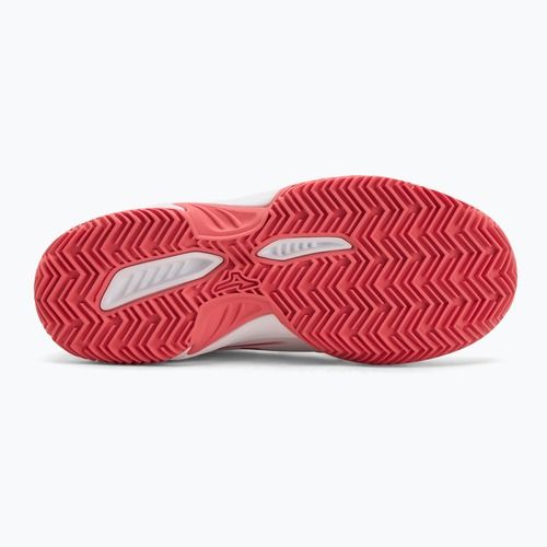 Dětské tenisové boty Mizuno Break Shot 5 Jr CC white/blue granite/calypso coral