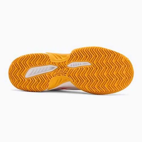 Dětské tenisové boty Mizuno Break Shot 5 Jr CC white/calypso coral/citrus