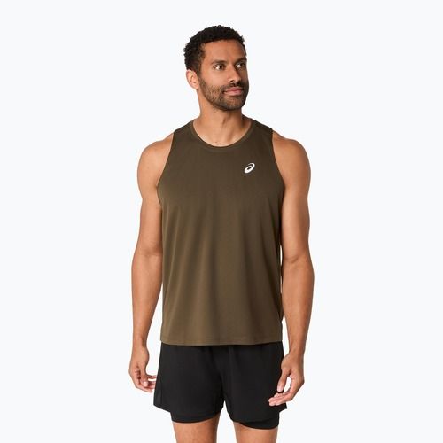 Pánské běžecké tričko ASICS Core Singlet brown stone