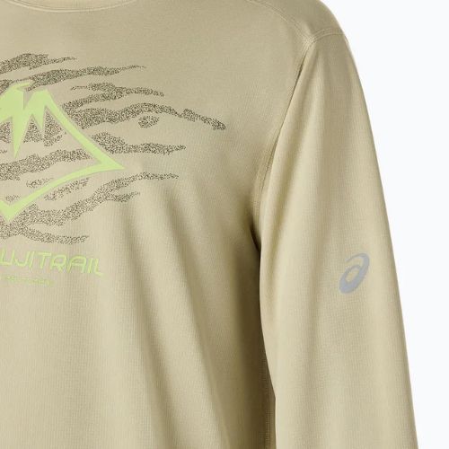 Pánské běžecké tričko Longsleeve ASICS Fujitrail Logo LS khaki 