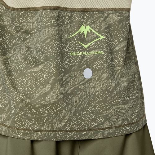 Pánské běžecké tričko ASICS Fujitrail Singlet mantle green/khaki