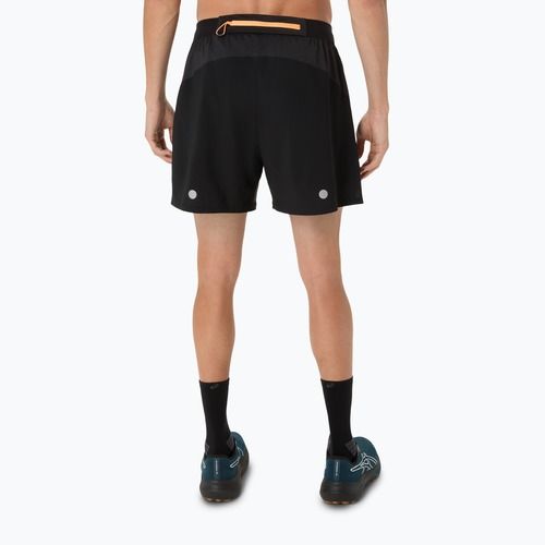 Pánské běžecké šortky ASICS Fujitrail All Over Print 5IN performance černé