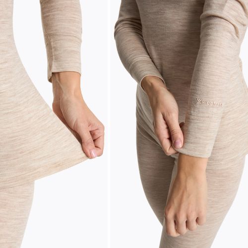 Dámské termo prádlo WOOLCANO Merino 100% SET0543 beige