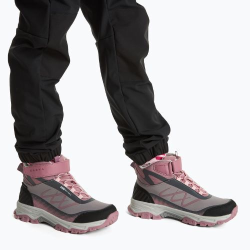 Dětské trekingové boty KADVA Rocky Trail Mid WaterProof Softshell gray / pink