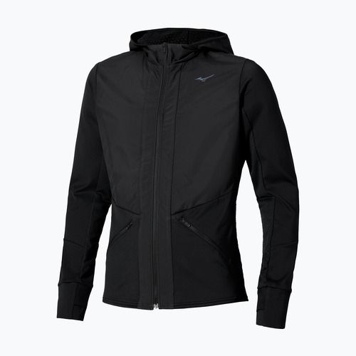 Pánská běžecká bunda Mizuno Warmalite Hybrid Hooded black