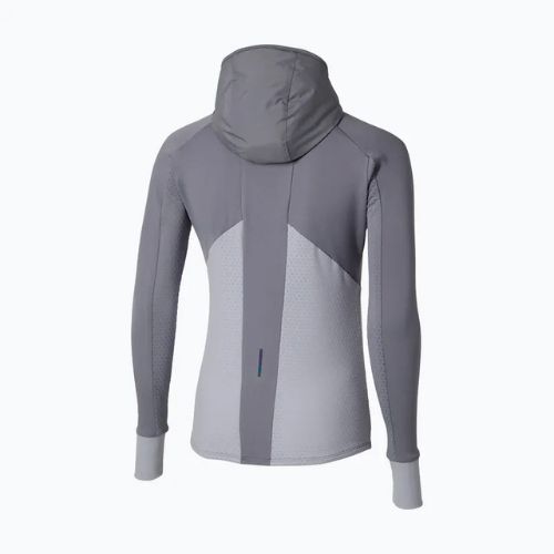 Dámská běžecká bunda Mizuno Active Warm Hybrid Full Zip Hooded quicksilver