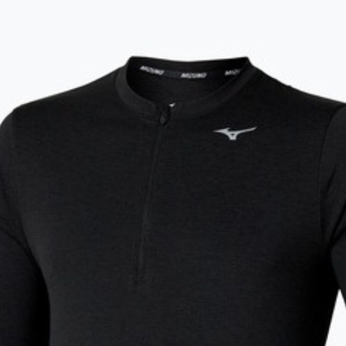 Pánské běžecké tričko Longsleeve Mizuno Core Impulse Half Zip Tee black