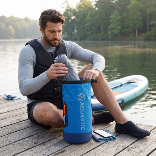 Vodotěsný vak AQUASTIC Dry Bag 8 l Nylon/TPU blue